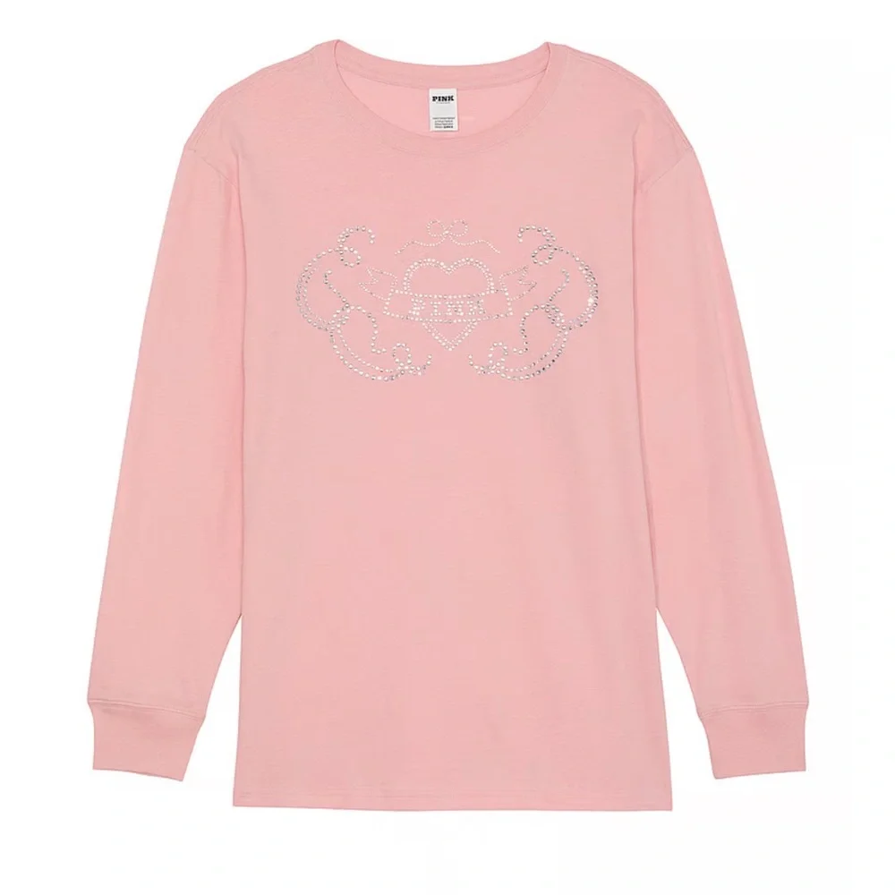 Pink Victoria Secret Long Sleeve Graphic Tee - Picture 3 of 6